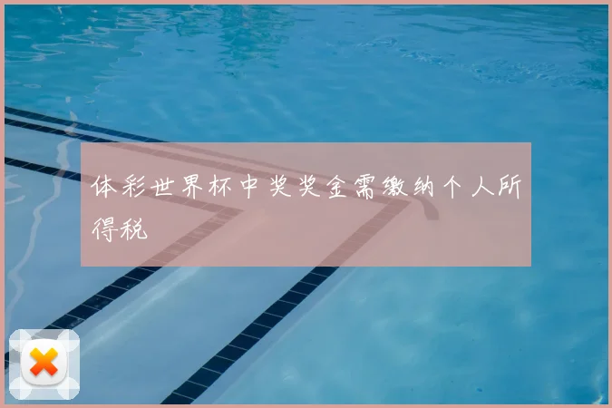 体彩世界杯中奖奖金需缴纳个人所得税